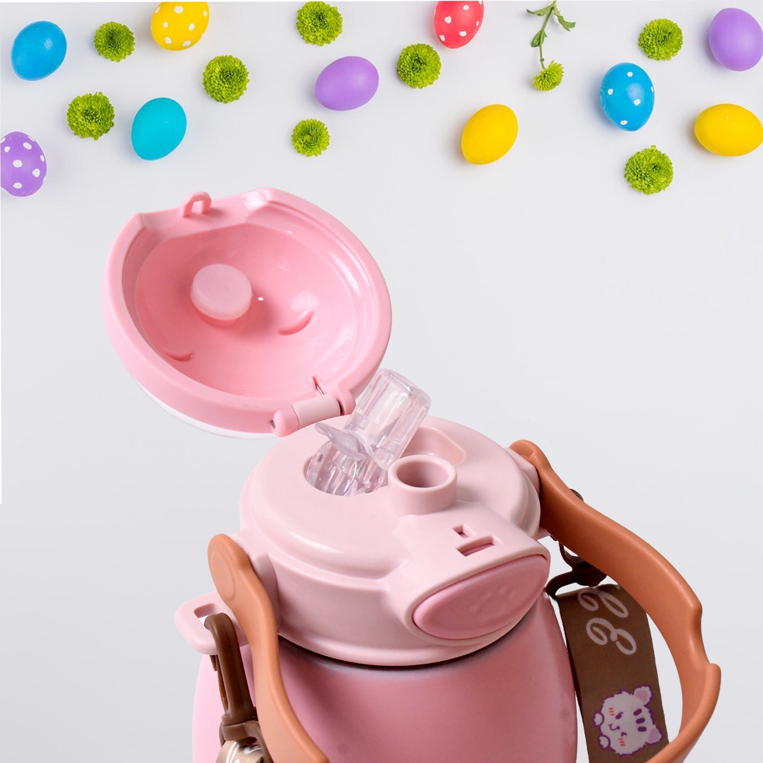 Stainless Steel Kitten / Bottle Vacuum Insulated Cup With Handle & Strap (700 ML) Stainless Steel Kitten / Bottle Vacuum Insulated Cup With Handle & Strap (700 ML)